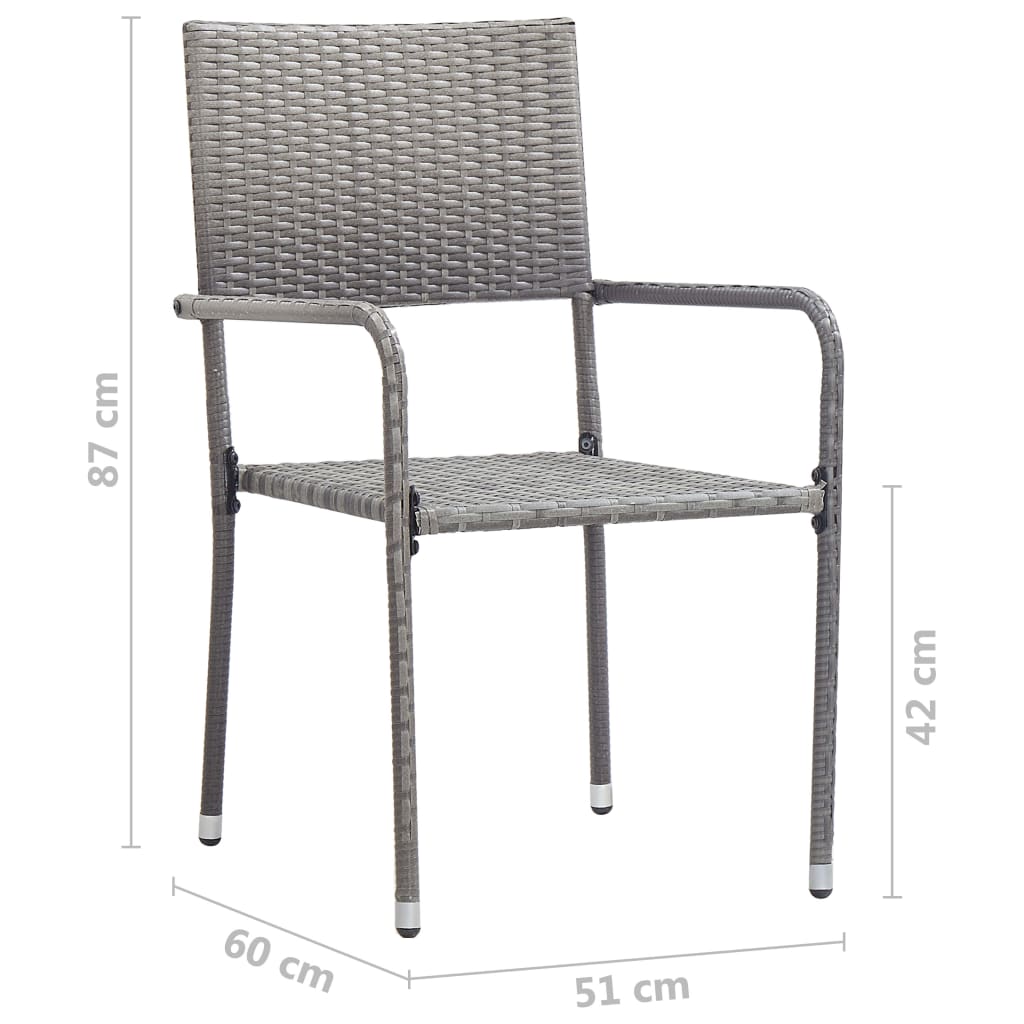 3-delige Tuinset poly rattan grijs is nu te koop bij PeponiXL, paradijselijk wonen!
