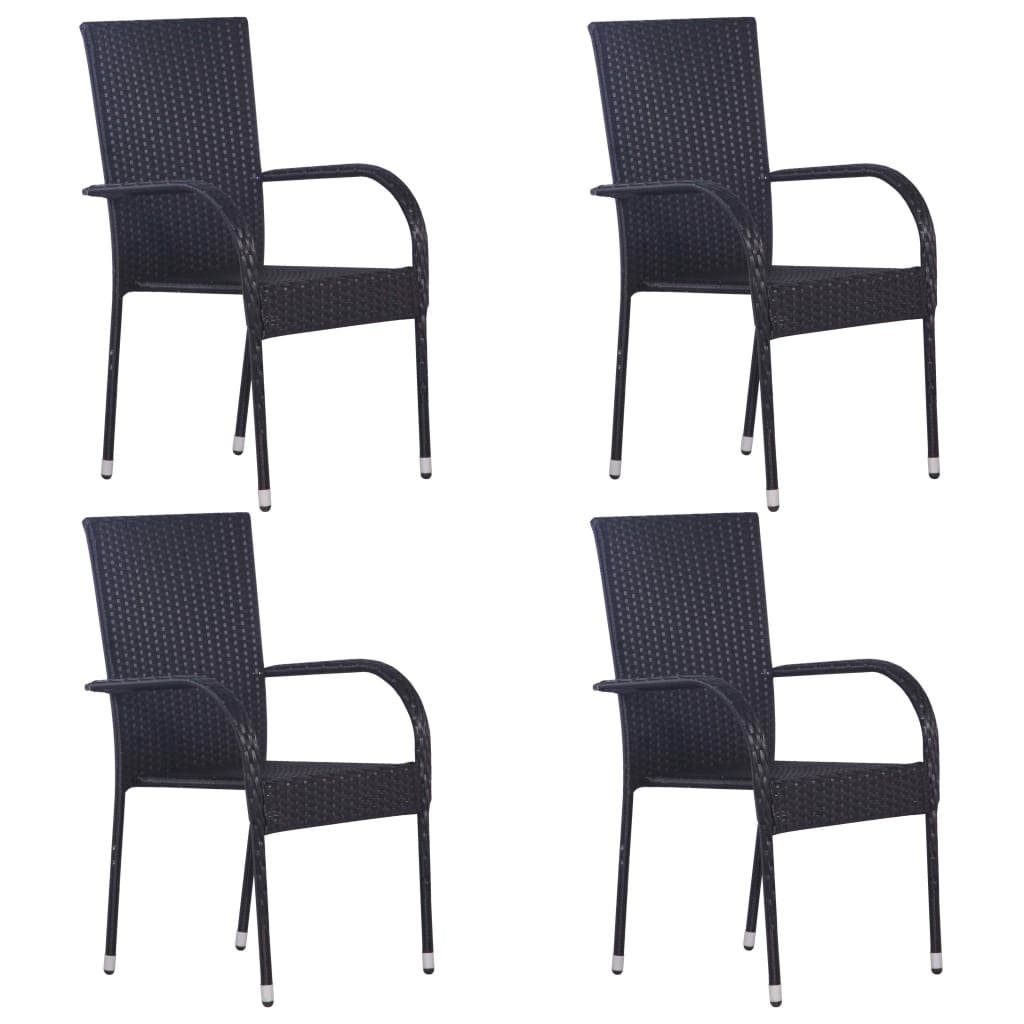 5-delige Tuinset poly rattan zwart is nu te koop bij PeponiXL, paradijselijk wonen!