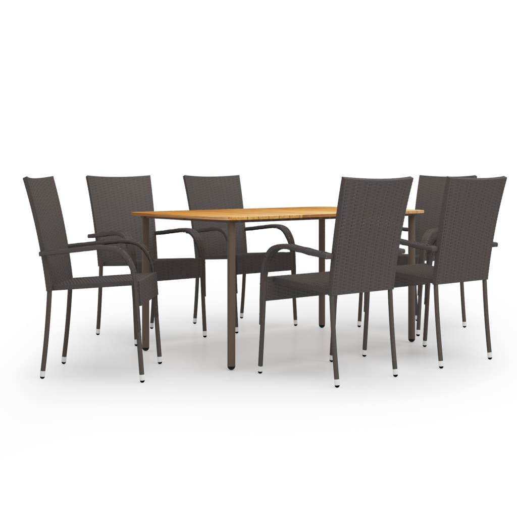 7-delige Tuinset poly rattan bruin is nu te koop bij PeponiXL, paradijselijk wonen!