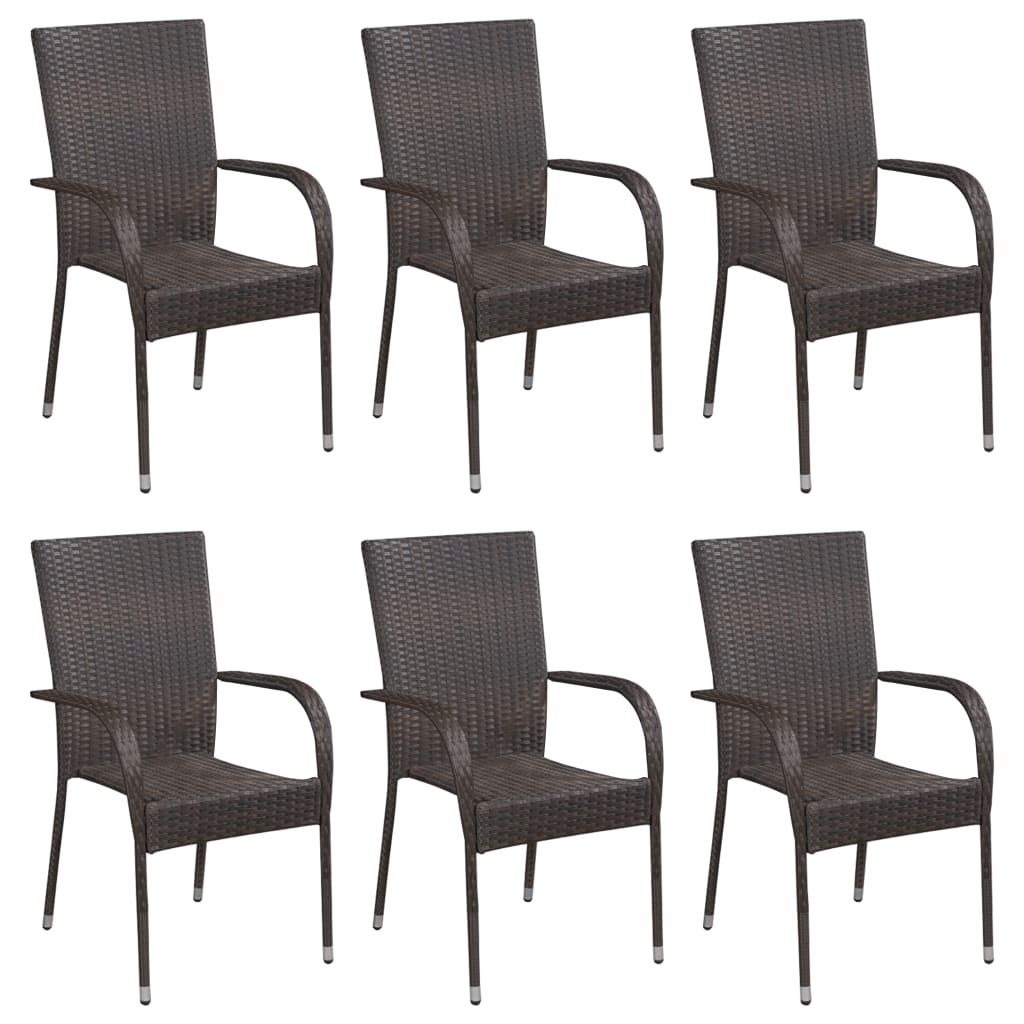 7-delige Tuinset poly rattan bruin is nu te koop bij PeponiXL, paradijselijk wonen!