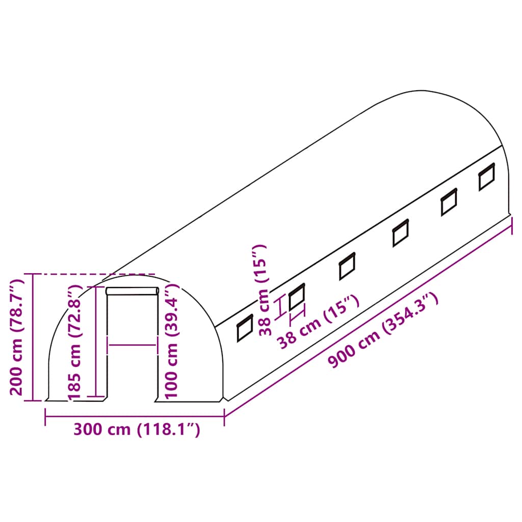 Kashoes vervangend (27 m²) 300x900x200 cm groen is nu te koop bij PeponiXL, paradijselijk wonen!