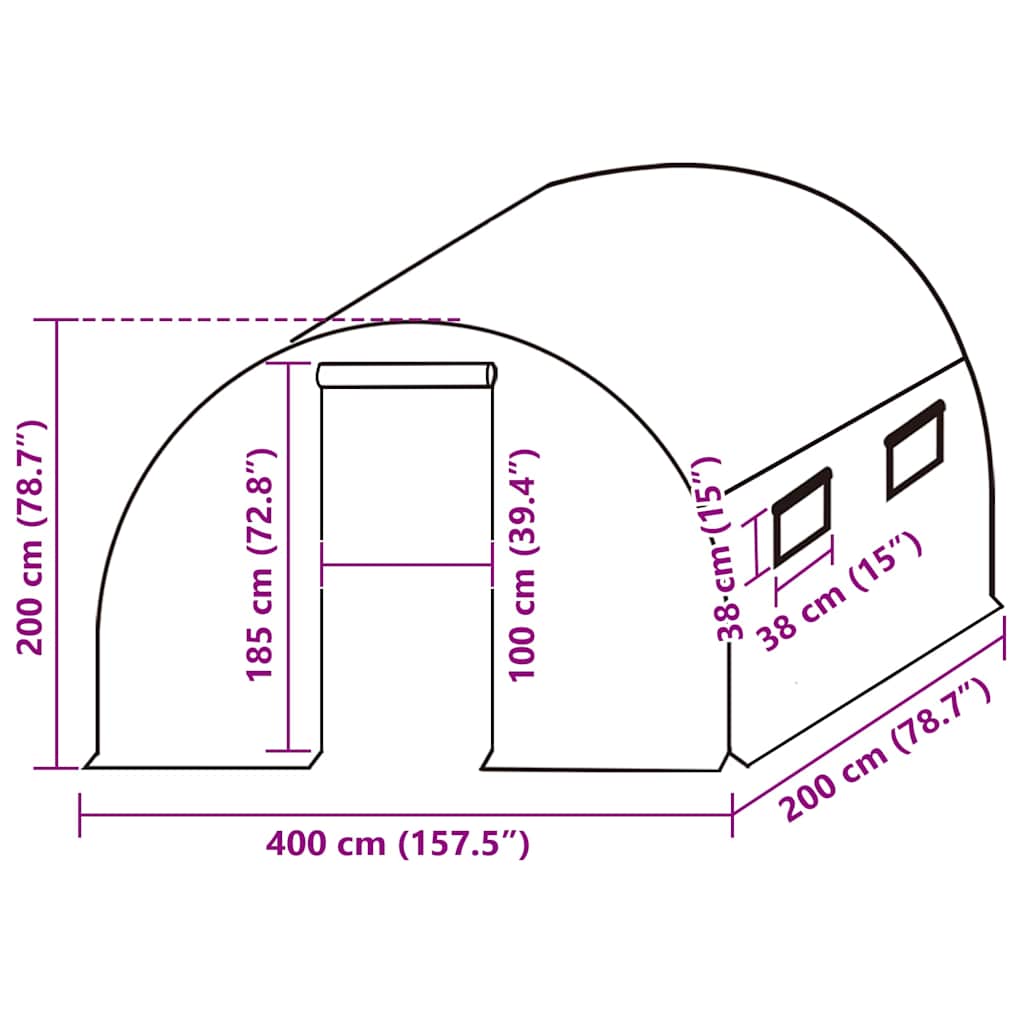 Kashoes vervangend (8 m²) 400x200x200 cm groen is nu te koop bij PeponiXL, paradijselijk wonen!