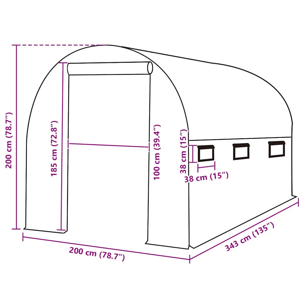 Kashoes vervangend (6,86 m²) 200x343x200 cm groen is nu te koop bij PeponiXL, paradijselijk wonen!