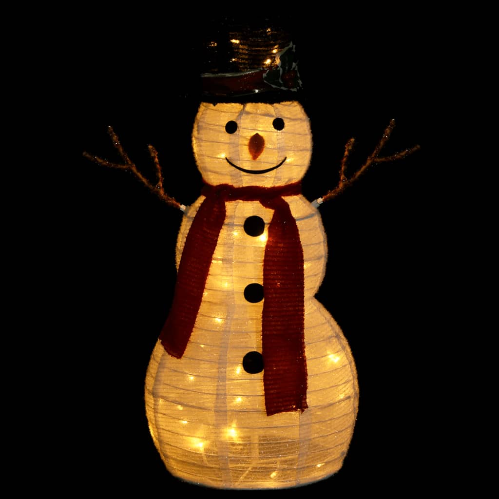 Decoratieve sneeuwpop LED 60 cm luxe stof is nu te koop bij PeponiXL, paradijselijk wonen!