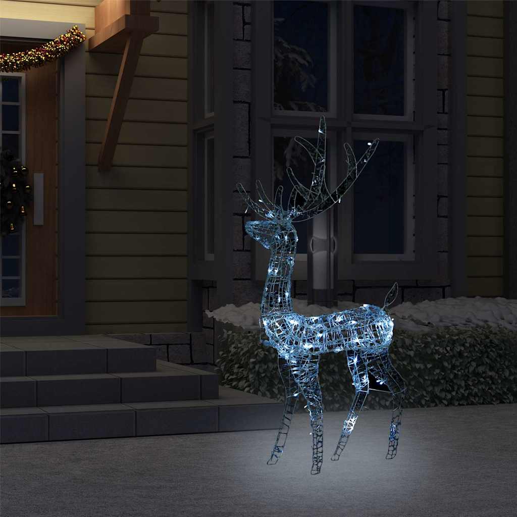 Kerstversiering rendier 140 LED's koudwit 120 cm acryl is nu te koop bij PeponiXL, paradijselijk wonen!