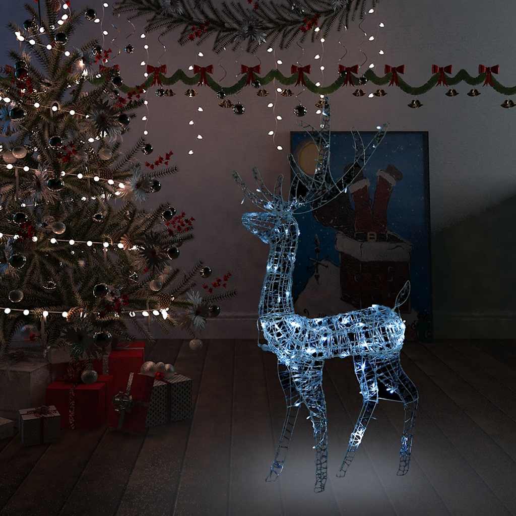 Kerstversiering rendier 140 LED's koudwit 120 cm acryl is nu te koop bij PeponiXL, paradijselijk wonen!