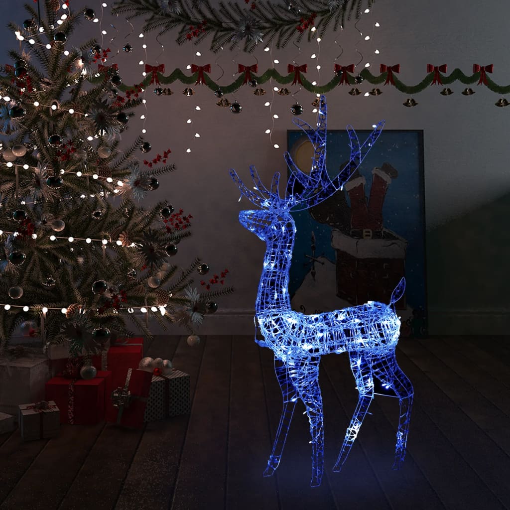 Kerstversiering rendier 140 LED's 120 cm acryl blauw is nu te koop bij PeponiXL, paradijselijk wonen!