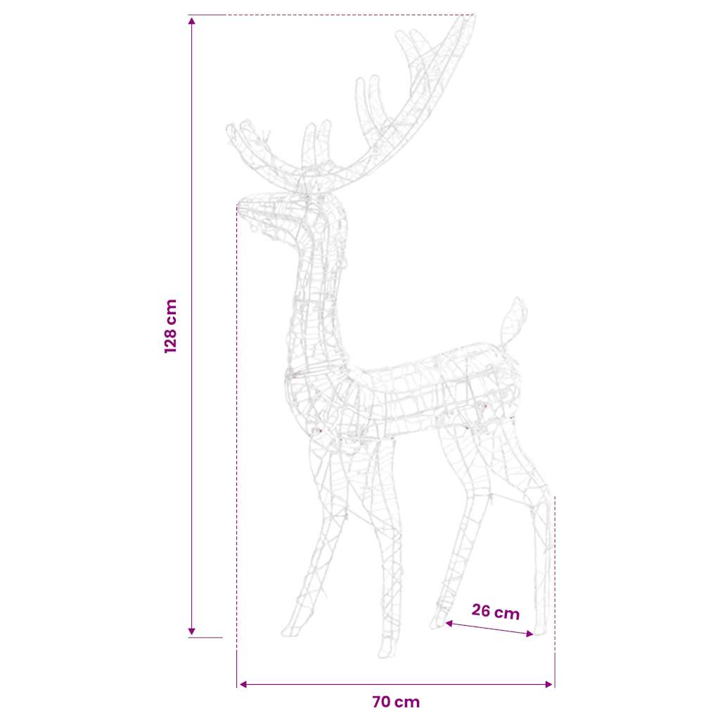 Kerstversiering rendier 140 LED's 128 cm acryl meerkleurig is nu te koop bij PeponiXL, paradijselijk wonen!
