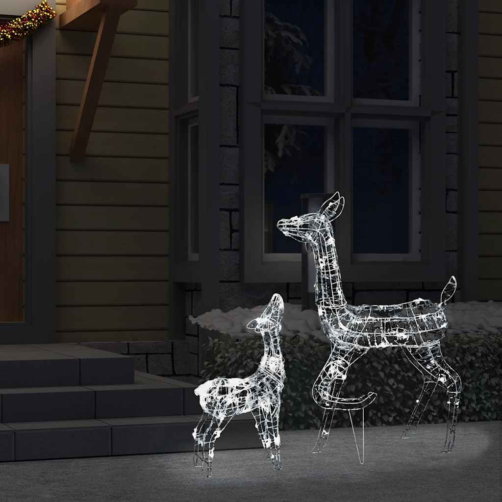 Kerstversiering rendierfamilie 160 LED's koudwit acryl is nu te koop bij PeponiXL, paradijselijk wonen!