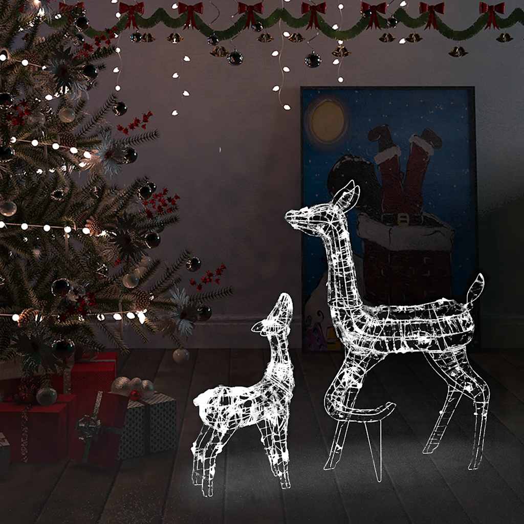 Kerstversiering rendierfamilie 160 LED's koudwit acryl is nu te koop bij PeponiXL, paradijselijk wonen!