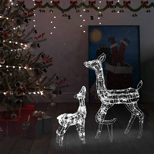 Kerstversiering rendierfamilie 160 LED's koudwit acryl is nu te koop bij PeponiXL, paradijselijk wonen!