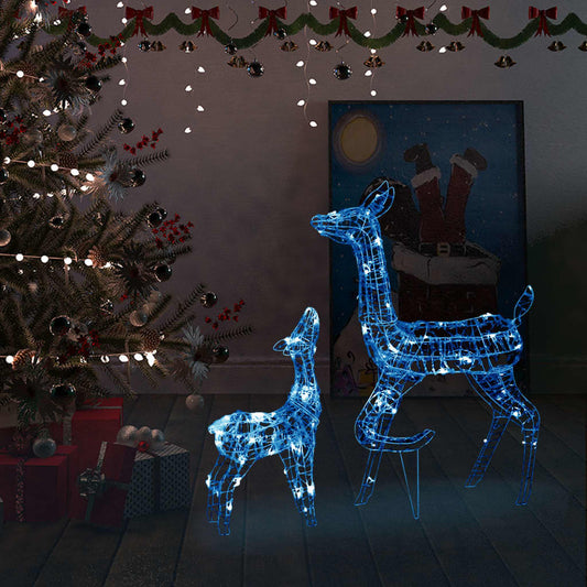 Kerstversiering rendierfamilie 160 LED's blauw acryl is nu te koop bij PeponiXL, paradijselijk wonen!