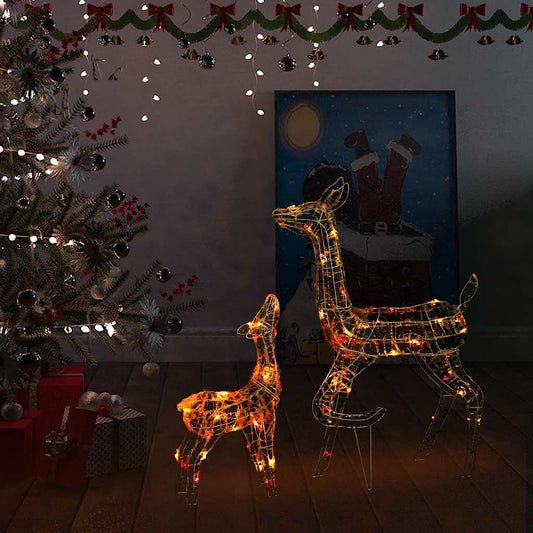Kerstversiering rendierfamilie 160 LED meerkleurig acryl is nu te koop bij PeponiXL, paradijselijk wonen!