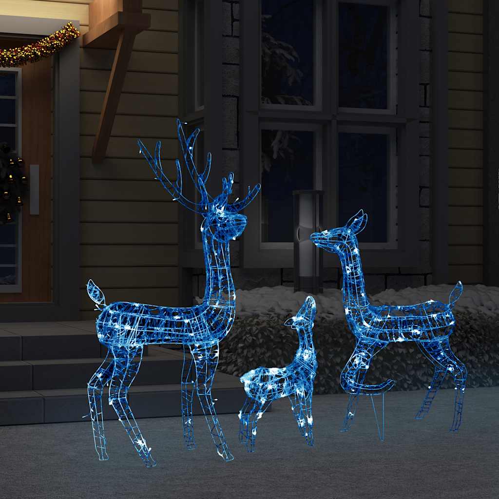 Kerstversiering rendierfamilie 300 LED's blauw acryl is nu te koop bij PeponiXL, paradijselijk wonen!