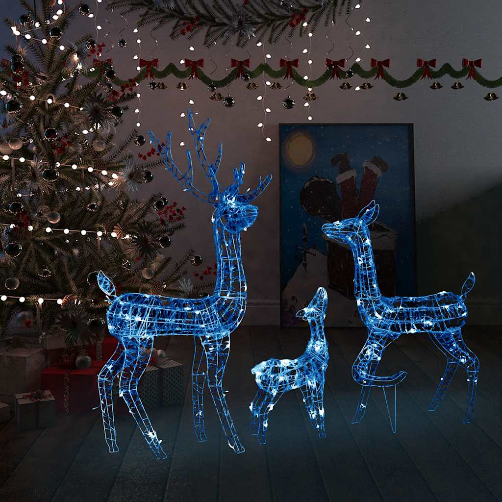 Kerstversiering rendierfamilie 300 LED's blauw acryl is nu te koop bij PeponiXL, paradijselijk wonen!