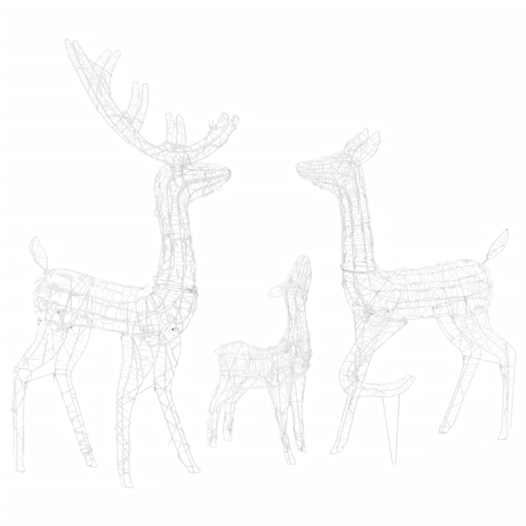 Kerstversiering rendierfamilie 300 LED's meerkleurig acryl is nu te koop bij PeponiXL, paradijselijk wonen!