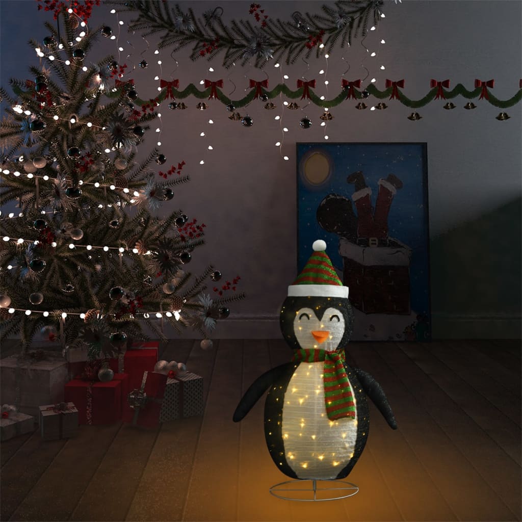 Kerstpinguïn decoratief LED 60 cm luxe stof is nu te koop bij PeponiXL, paradijselijk wonen!