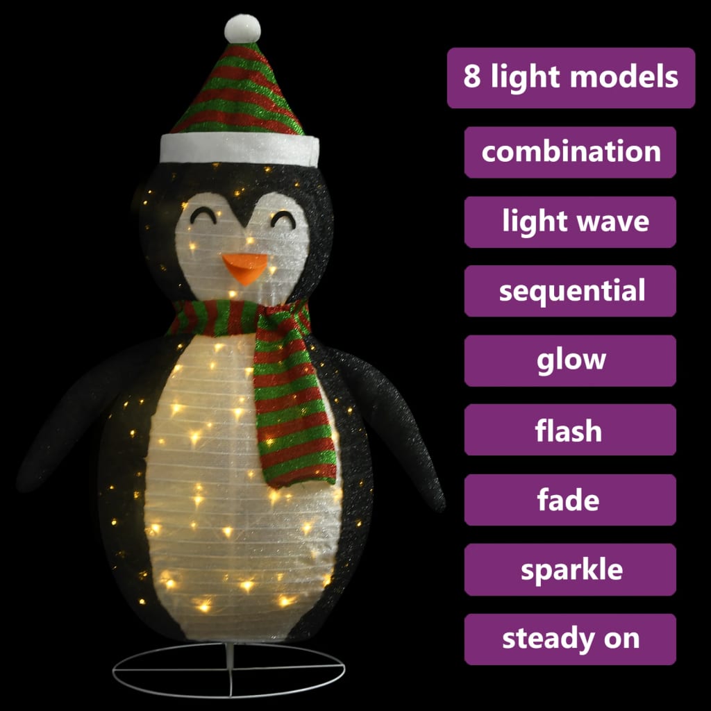 Kerstpinguïn decoratief LED 60 cm luxe stof is nu te koop bij PeponiXL, paradijselijk wonen!
