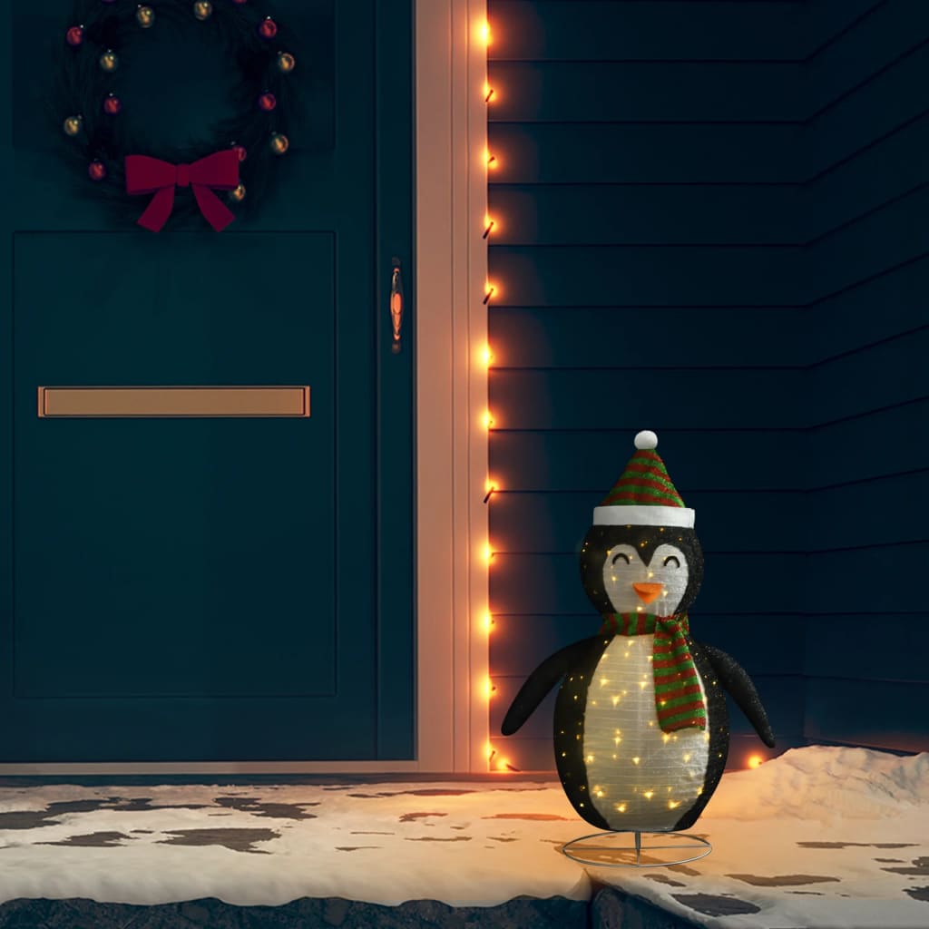 Kerstpinguïn decoratief LED 60 cm luxe stof is nu te koop bij PeponiXL, paradijselijk wonen!