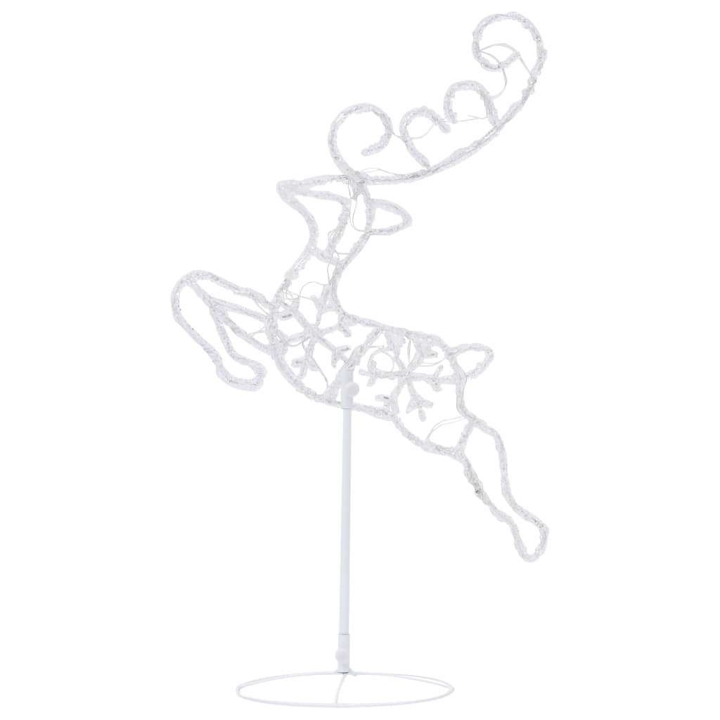 Kerstdecoratie rendieren en slee 260x21x87 cm acryl meerkleurig is nu te koop bij PeponiXL, paradijselijk wonen!