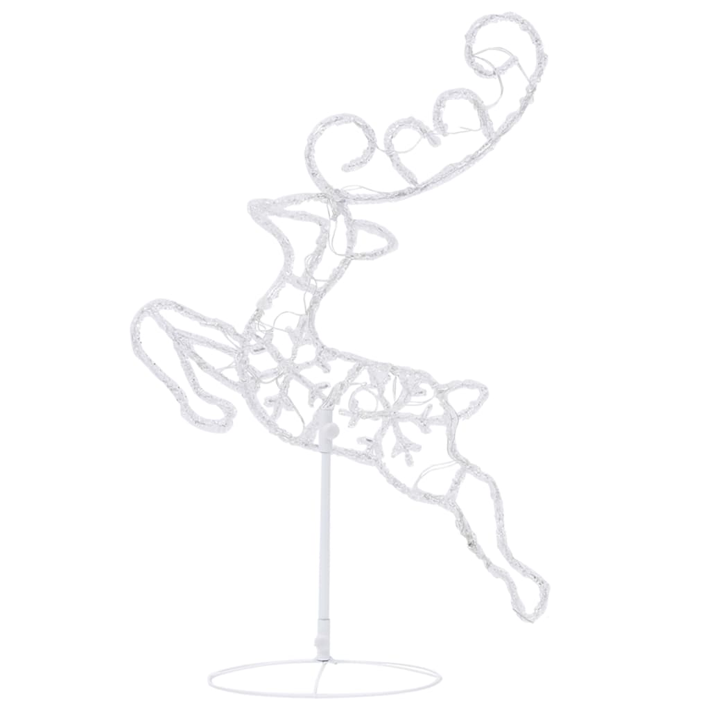 Kerstdecoratie rendieren en slee 260x21x87 cm acryl meerkleurig is nu te koop bij PeponiXL, paradijselijk wonen!