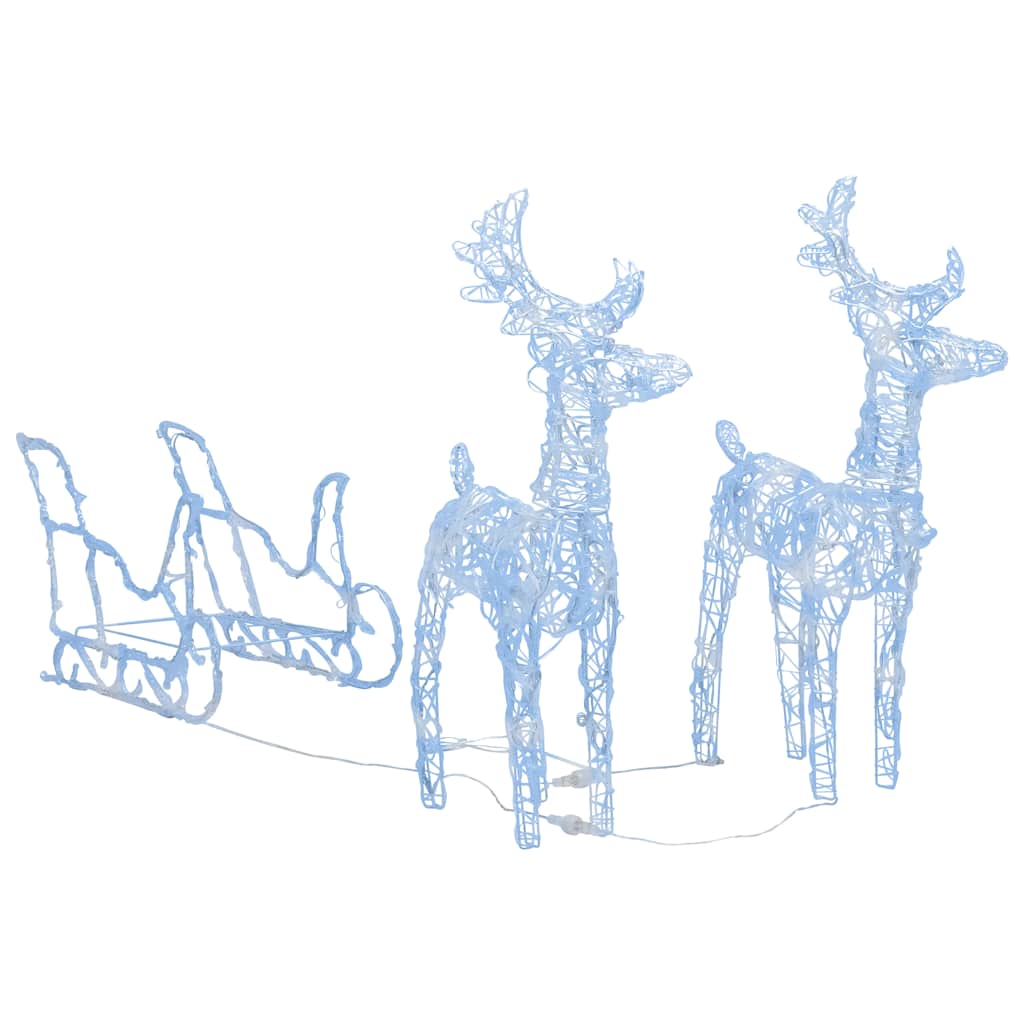 Kerstversiering rendieren en slee 160 LED's 130 cm acryl is nu te koop bij PeponiXL, paradijselijk wonen!