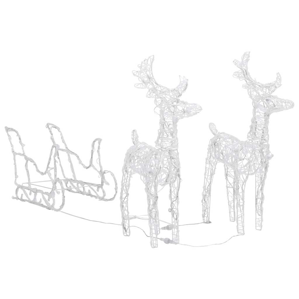 Kerstversiering rendieren en slee 160 LED's 130 cm acryl is nu te koop bij PeponiXL, paradijselijk wonen!