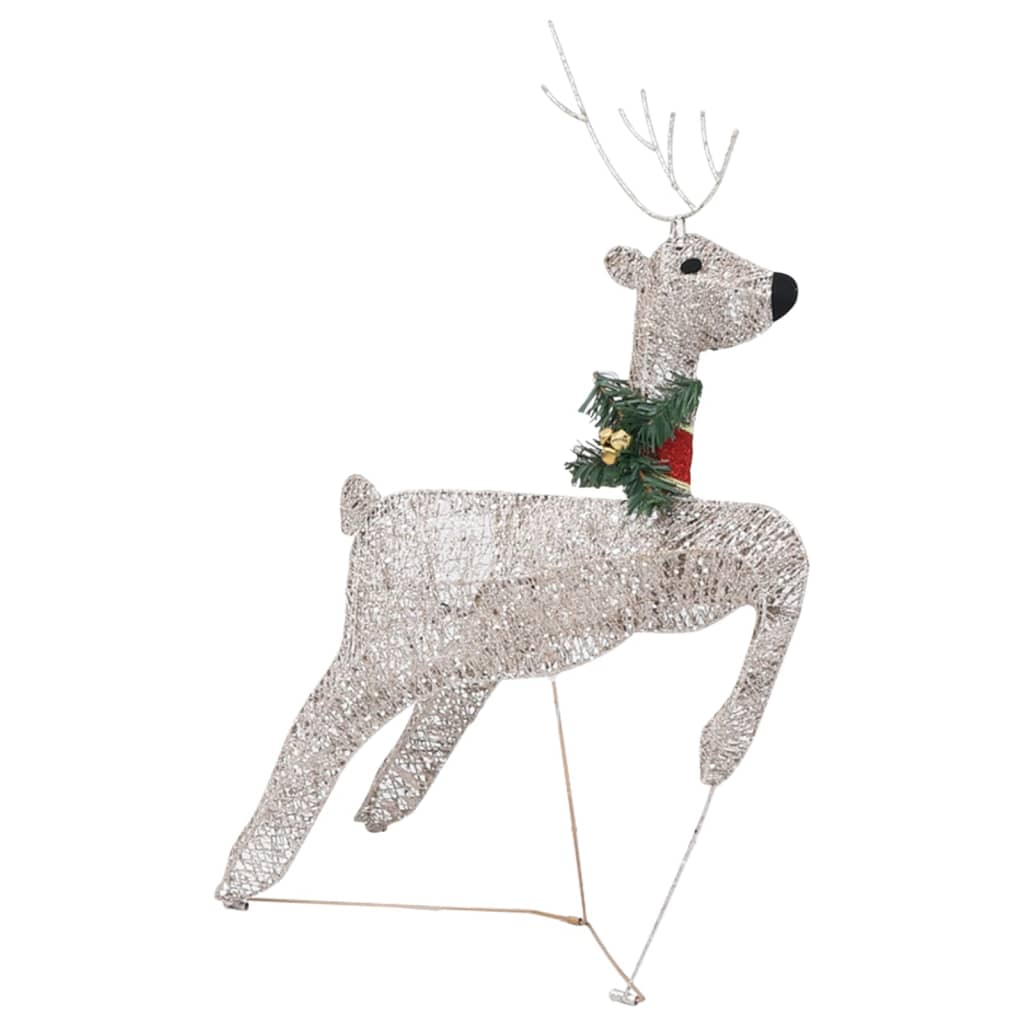 Buitenkerstversiering rendieren en slee 100 LED's goudkleurig is nu te koop bij PeponiXL, paradijselijk wonen!