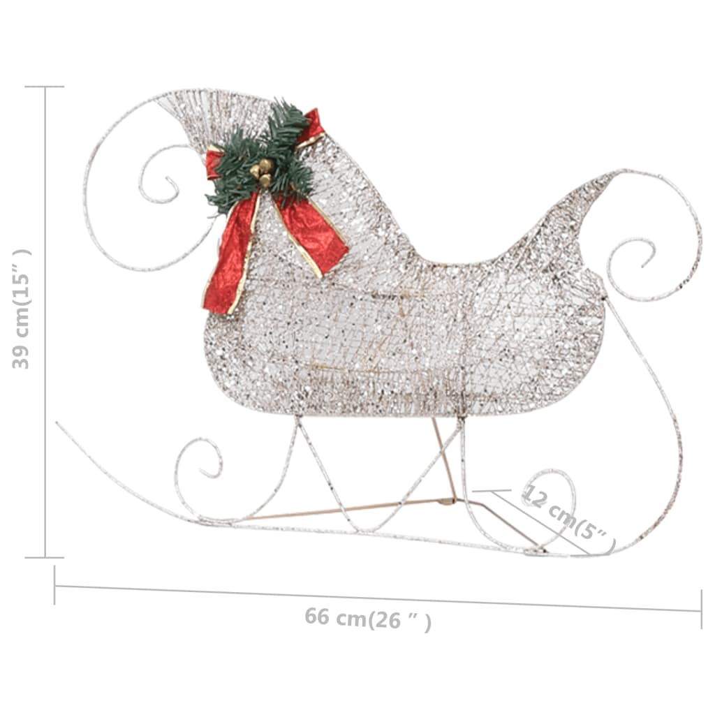 Buitenkerstversiering rendieren en slee 100 LED's goudkleurig is nu te koop bij PeponiXL, paradijselijk wonen!