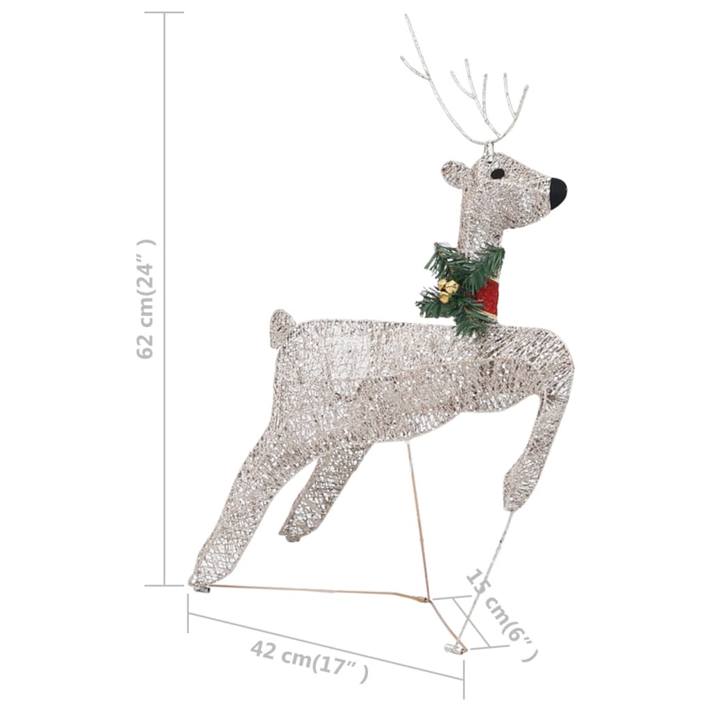 Buitenkerstversiering rendieren en slee 100 LED's goudkleurig is nu te koop bij PeponiXL, paradijselijk wonen!