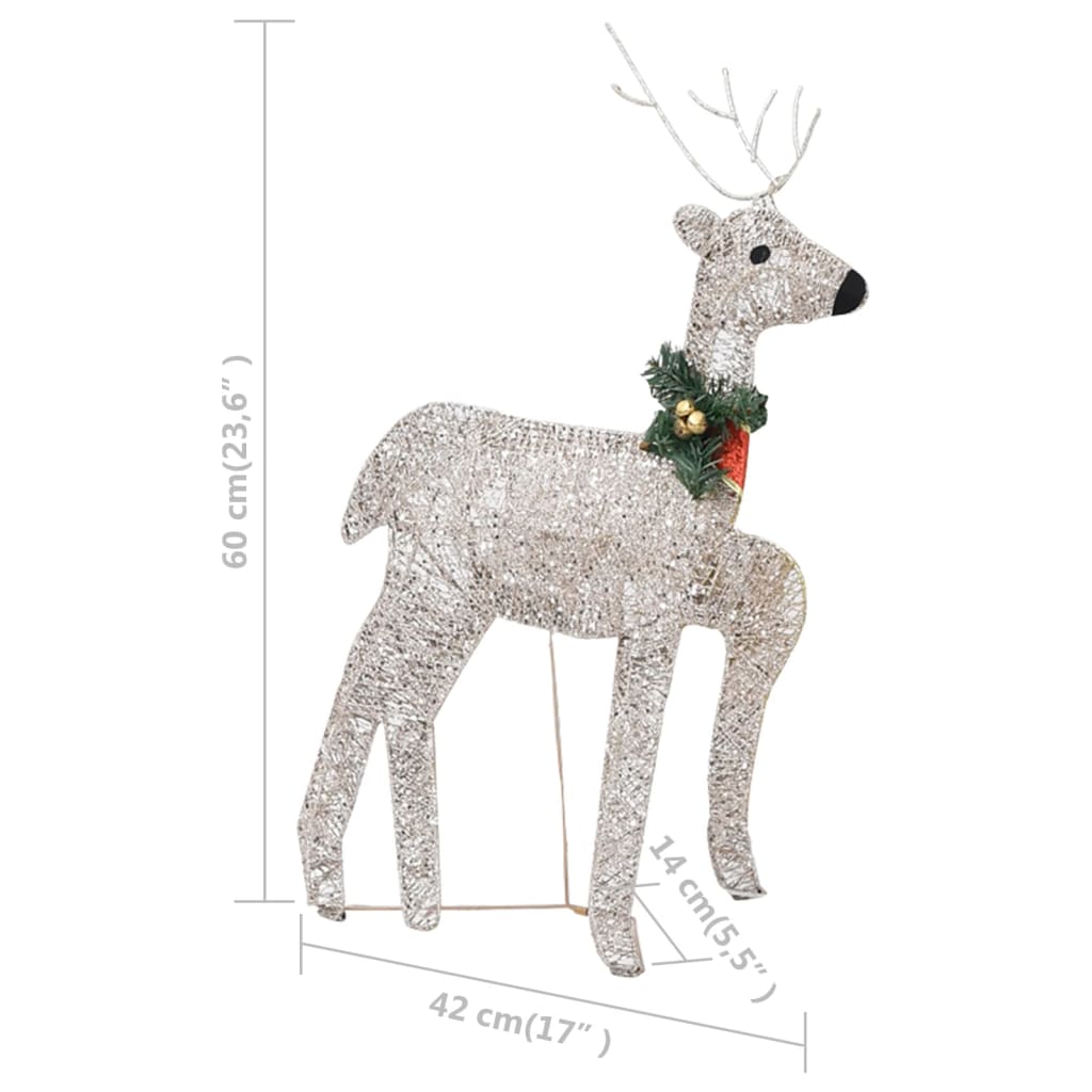 Buitenkerstversiering rendieren en slee 100 LED's goudkleurig is nu te koop bij PeponiXL, paradijselijk wonen!