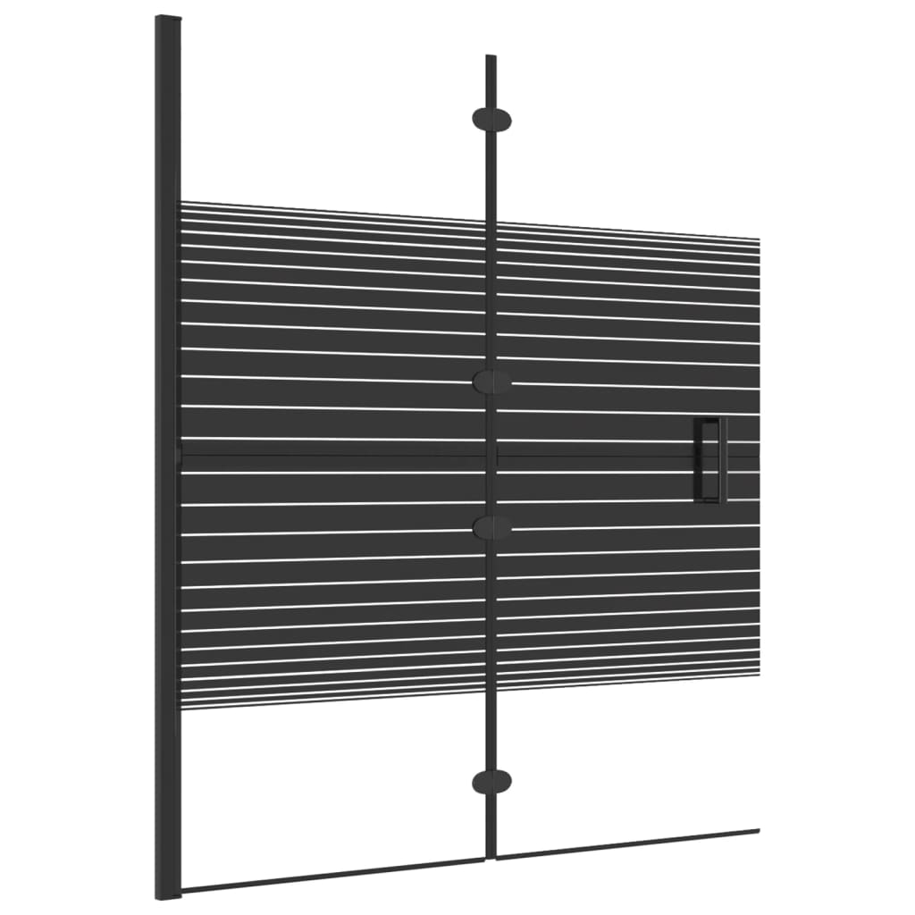 Douchewand inklapbaar 120x140 cm ESG zwart is nu te koop bij PeponiXL, paradijselijk wonen!