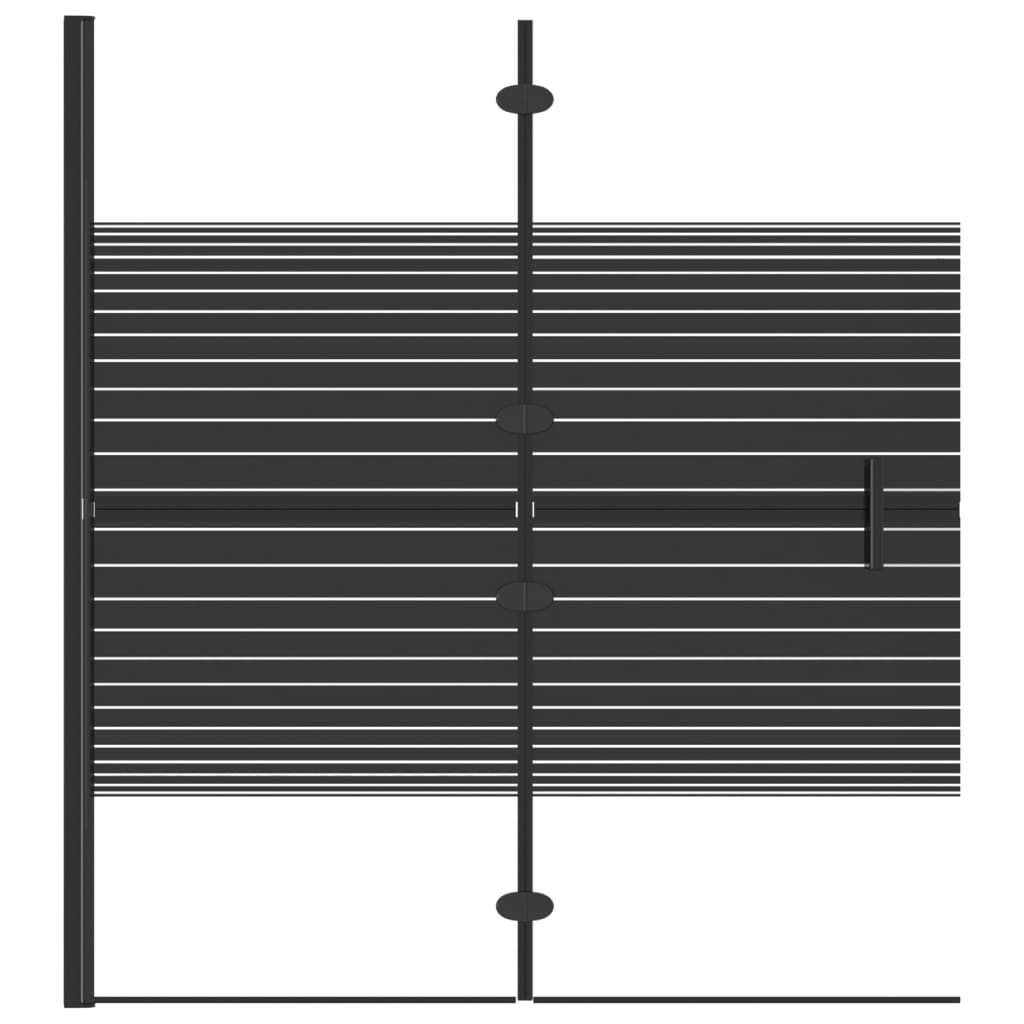 Douchewand inklapbaar 120x140 cm ESG zwart is nu te koop bij PeponiXL, paradijselijk wonen!