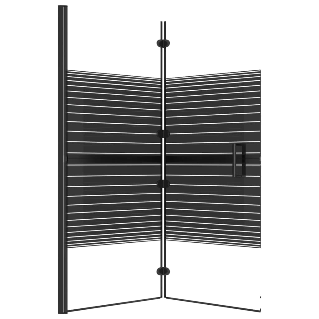 Douchewand inklapbaar 120x140 cm ESG zwart is nu te koop bij PeponiXL, paradijselijk wonen!