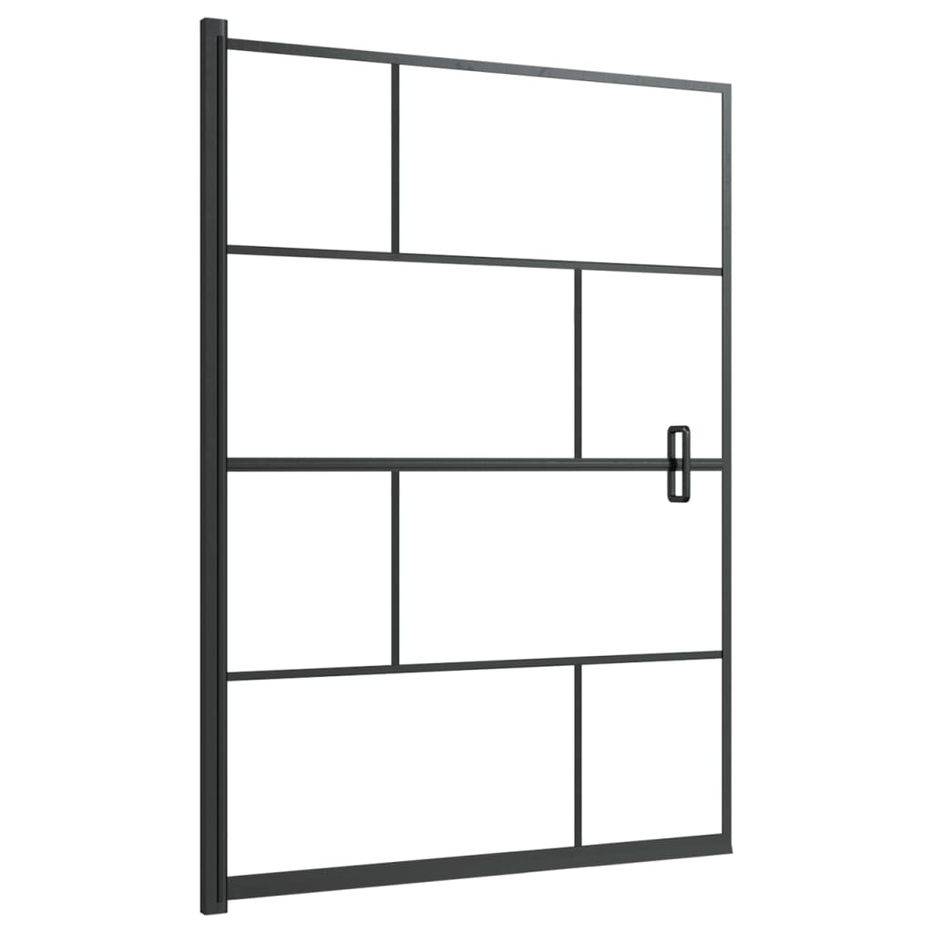 Douchewand 100x140 cm ESG zwart is nu te koop bij PeponiXL, paradijselijk wonen!