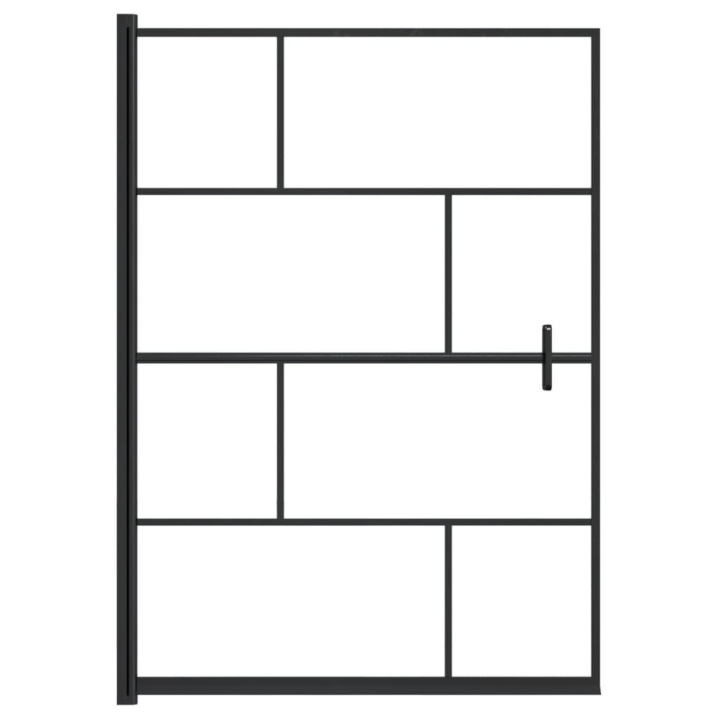 Douchewand 100x140 cm ESG zwart is nu te koop bij PeponiXL, paradijselijk wonen!
