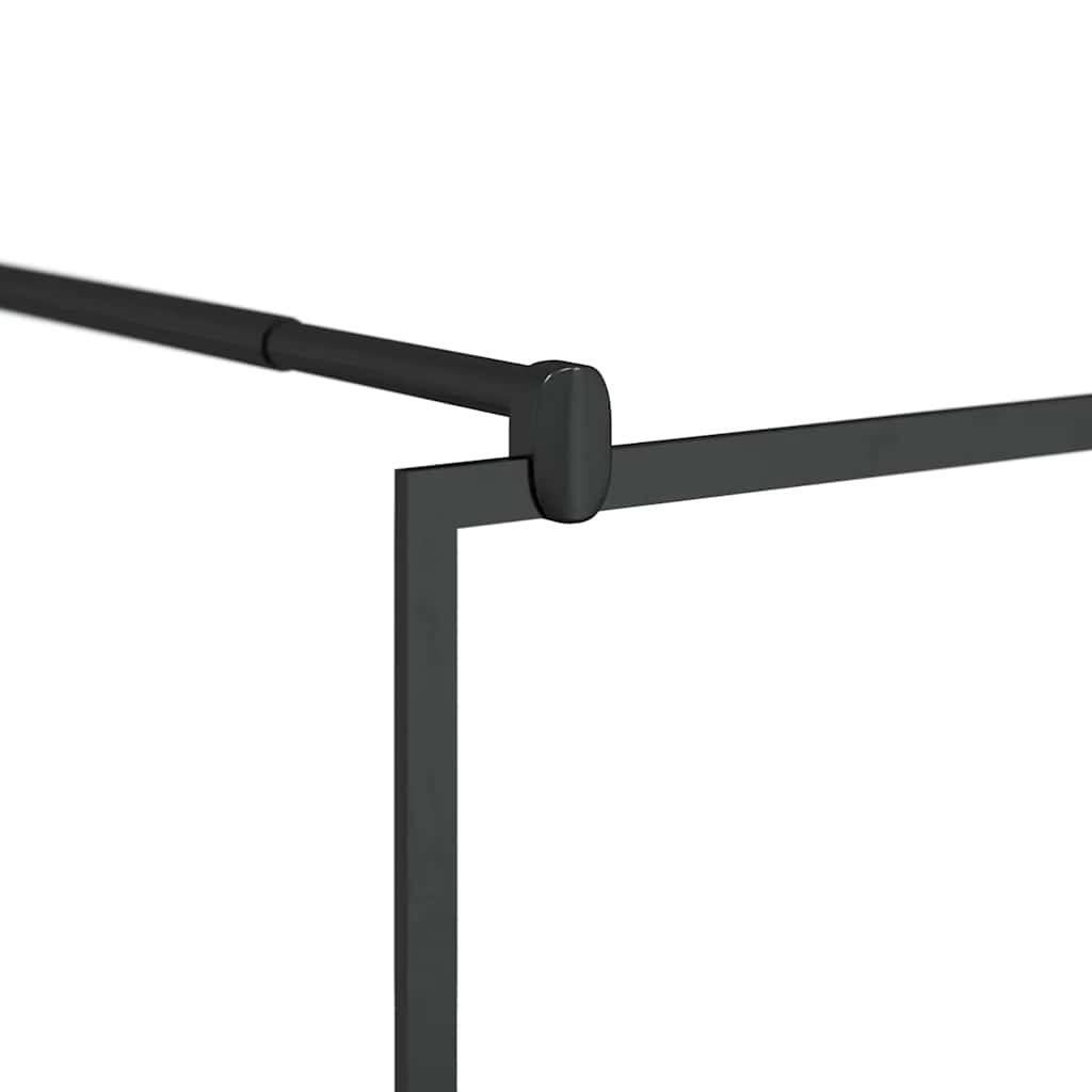Inloopdouchewand 100x195 cm ESG-glas transparant en zwart is nu te koop bij PeponiXL, paradijselijk wonen!