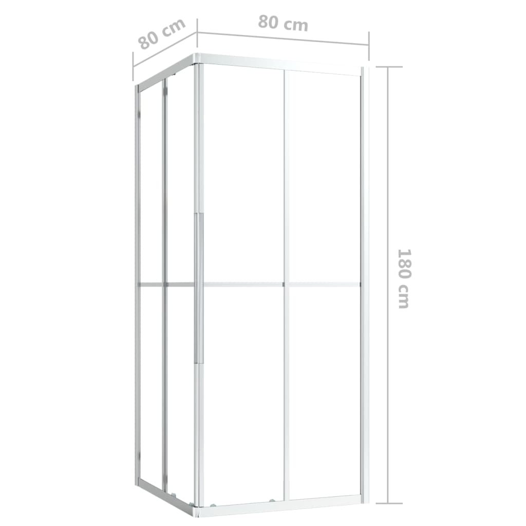 Douchecabine 80x80x180 cm ESG is nu te koop bij PeponiXL, paradijselijk wonen!