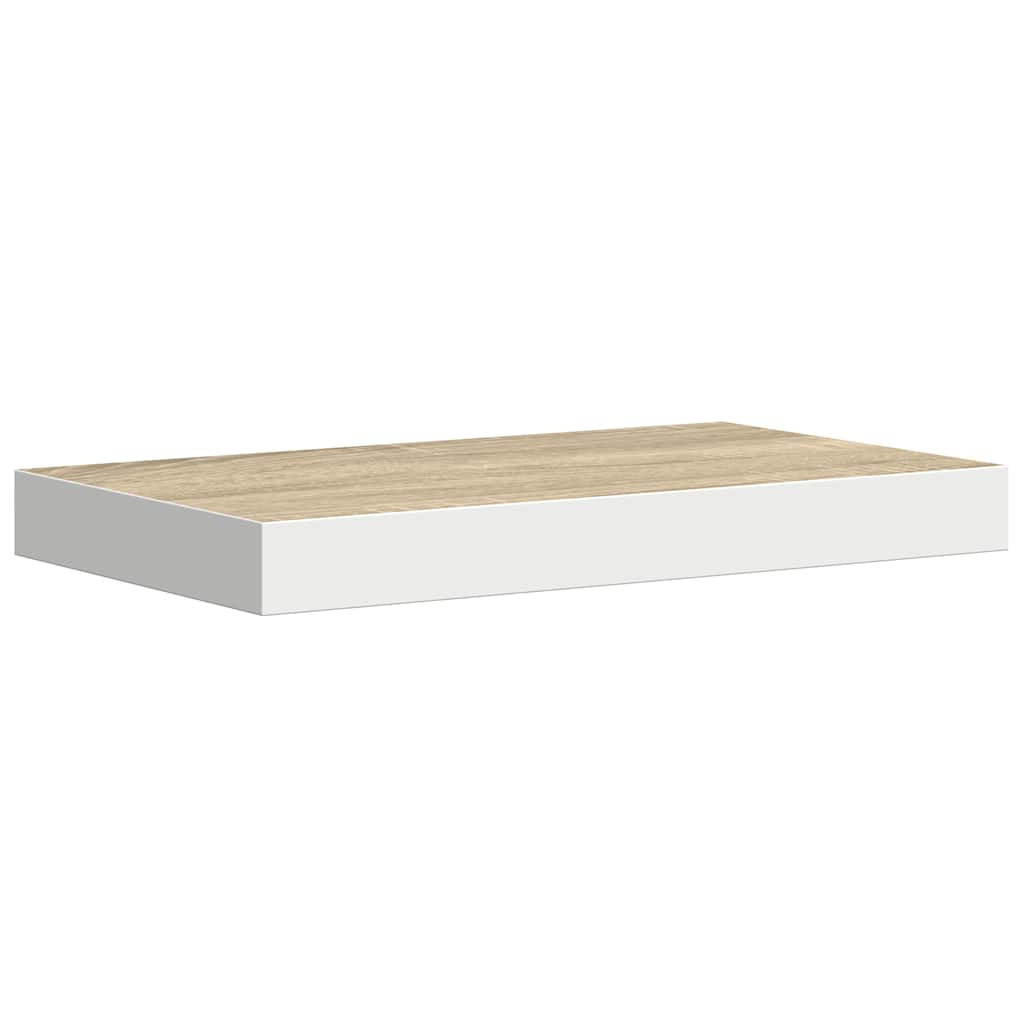 Wandschappen zwevend 4 st 40x23x3,8 cm MDF eikenkleurig en wit is nu te koop bij PeponiXL, paradijselijk wonen!