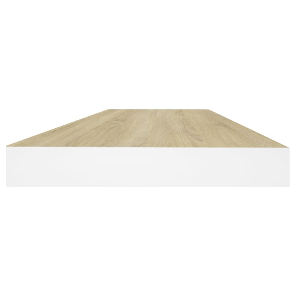 Wandschappen zwevend 4 st 60x23,5x3,8 cm MDF eikenkleurig wit is nu te koop bij PeponiXL, paradijselijk wonen!