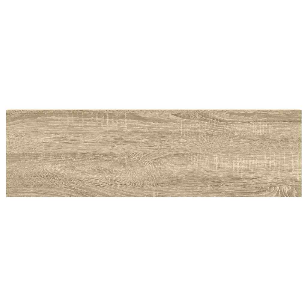 Wandschap zwevend 80x23,5x3,8 cm MDF eikenkleurig en wit is nu te koop bij PeponiXL, paradijselijk wonen!