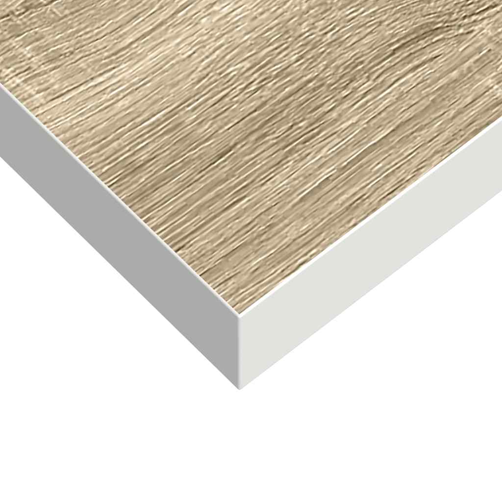 Wandschap zwevend 80x23,5x3,8 cm MDF eikenkleurig en wit is nu te koop bij PeponiXL, paradijselijk wonen!