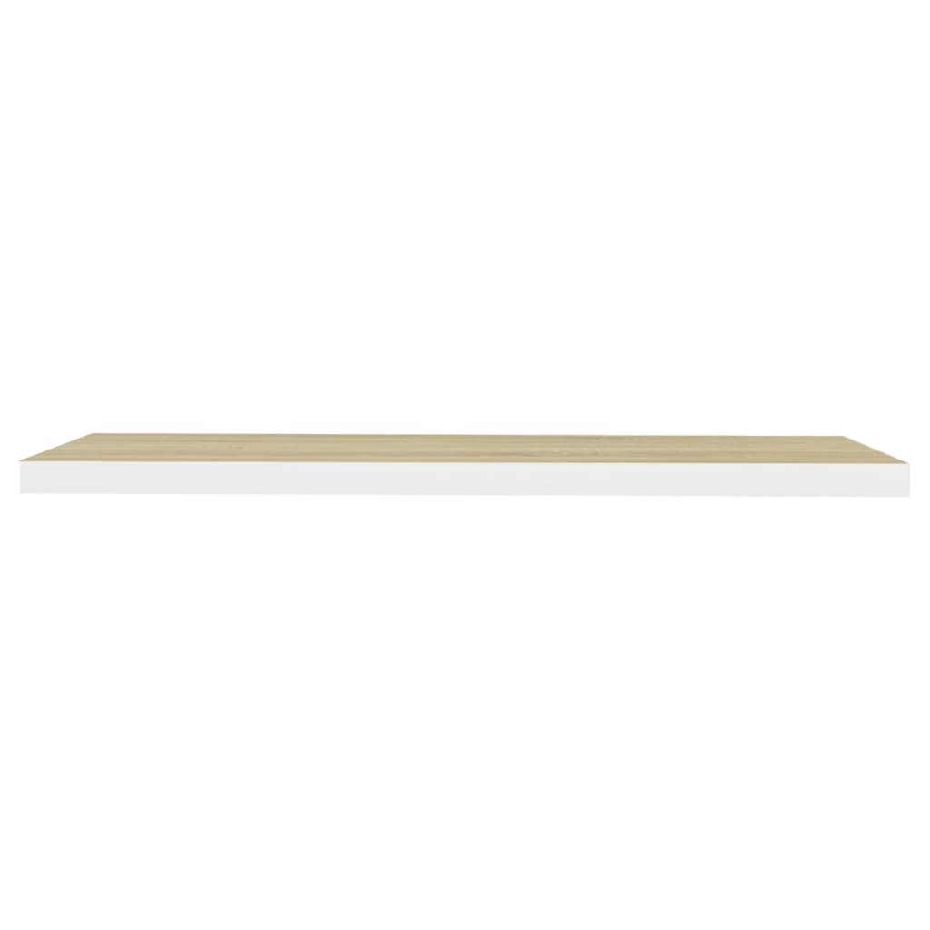 Wandschappen zwevend 4 st 90x23,5x3,8 cm MDF eikenkleurig wit is nu te koop bij PeponiXL, paradijselijk wonen!