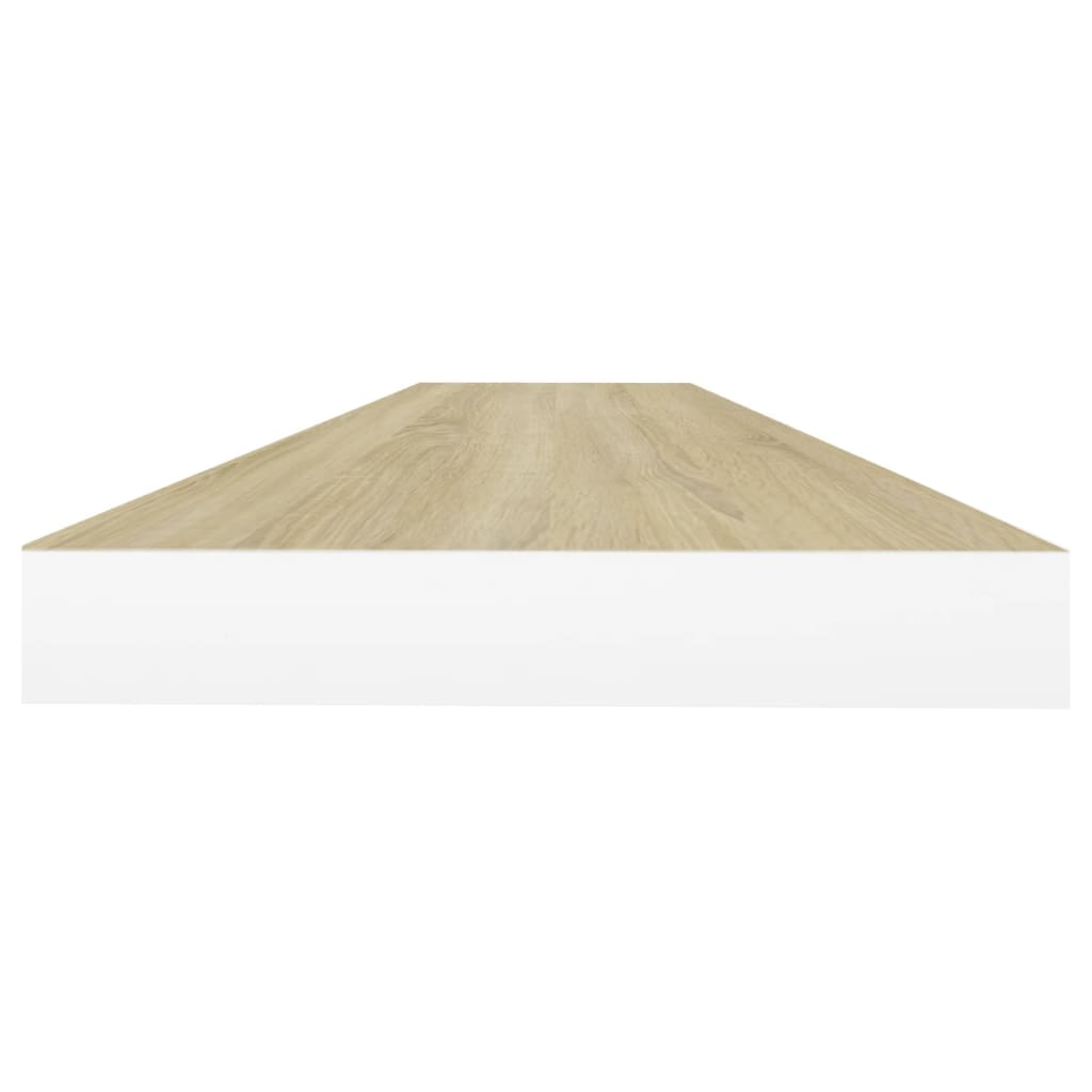 Wandschappen zwevend 4 st 90x23,5x3,8 cm MDF eikenkleurig wit is nu te koop bij PeponiXL, paradijselijk wonen!