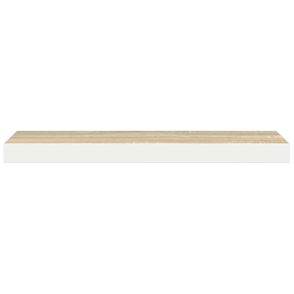 Wandschappen zwevend 4 st 90x23,5x3,8 cm MDF eikenkleurig wit is nu te koop bij PeponiXL, paradijselijk wonen!