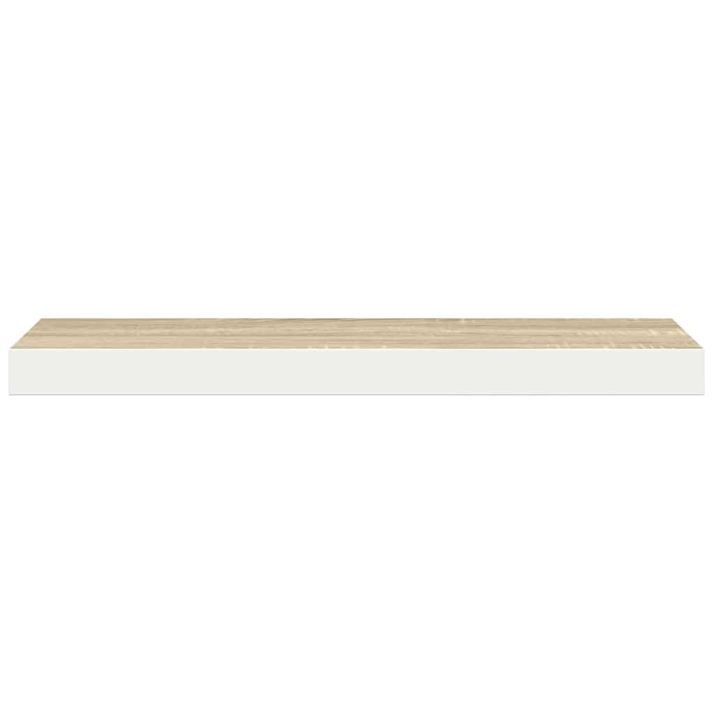 Wandschappen zwevend 4 st 90x23,5x3,8 cm MDF eikenkleurig wit is nu te koop bij PeponiXL, paradijselijk wonen!