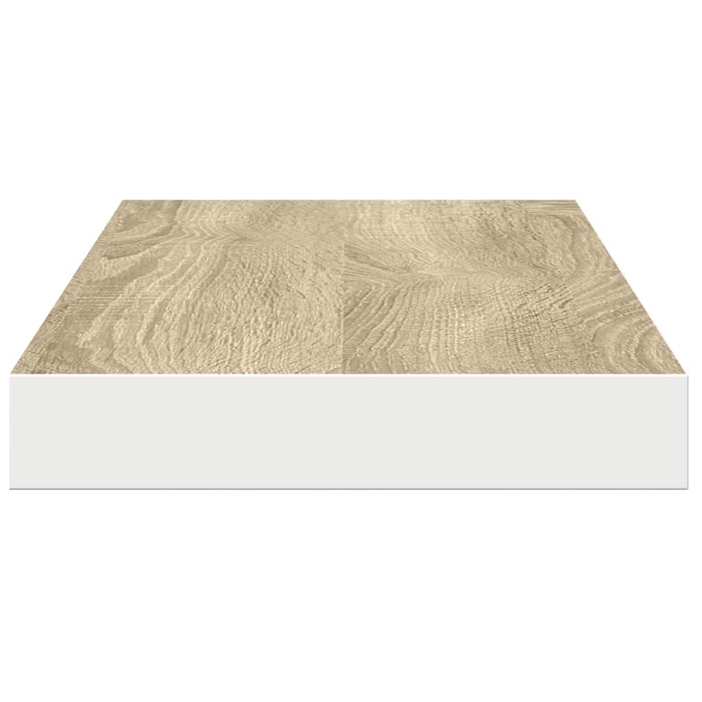 Wandschappen zwevend 4 st 90x23,5x3,8 cm MDF eikenkleurig wit is nu te koop bij PeponiXL, paradijselijk wonen!
