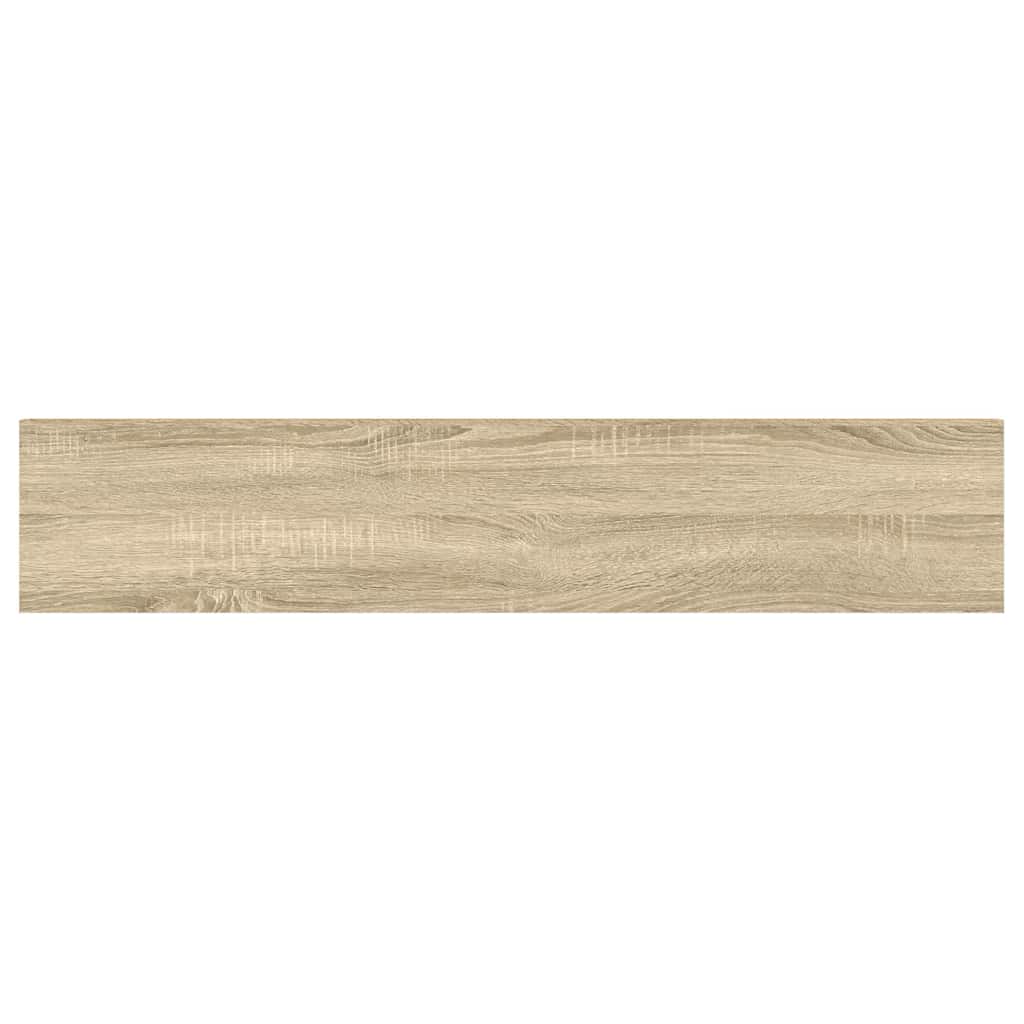 Wandschap zwevend 120x23,5x3,8 cm MDF eikenkleurig en wit is nu te koop bij PeponiXL, paradijselijk wonen!