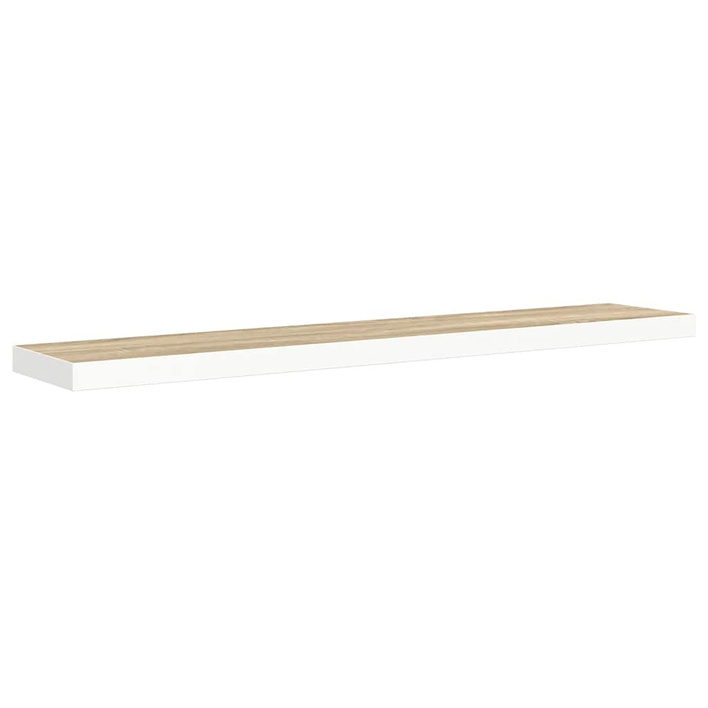 Wandschappen zwevend 4 st 120x23,5x3,8 cm MDF eikenkleurig wit is nu te koop bij PeponiXL, paradijselijk wonen!