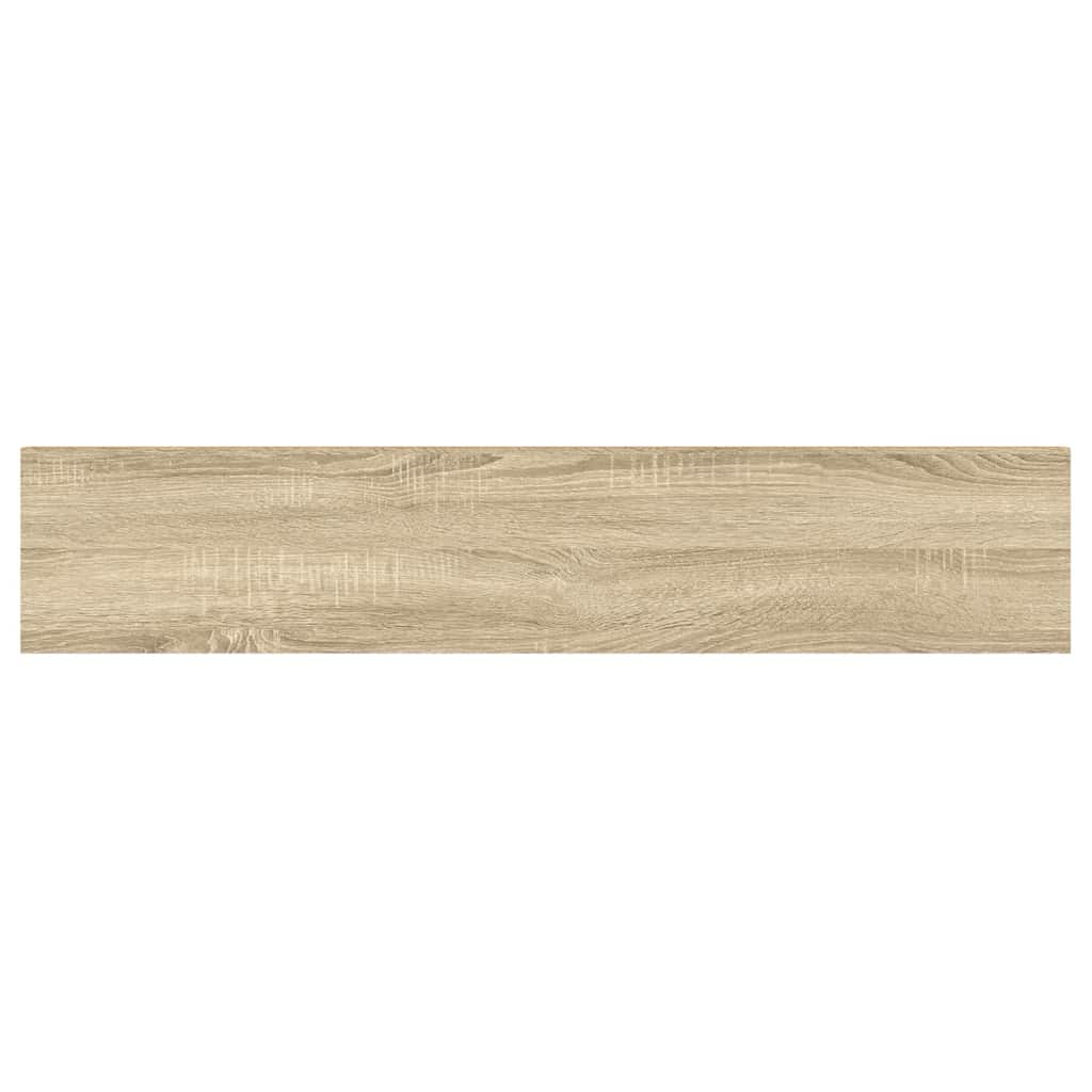 Wandschappen zwevend 4 st 120x23,5x3,8 cm MDF eikenkleurig wit is nu te koop bij PeponiXL, paradijselijk wonen!